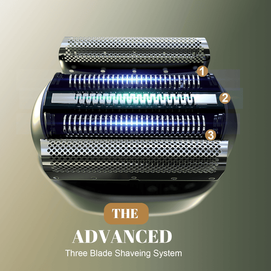 Nogroa Electric Foil Shaver for Men, Mini Electric Razor for Beard/Face with 3 Floating Blade USB Rechargeable IPX7 Waterproof Protable Cordless Beard Trimmer for Travel & Home