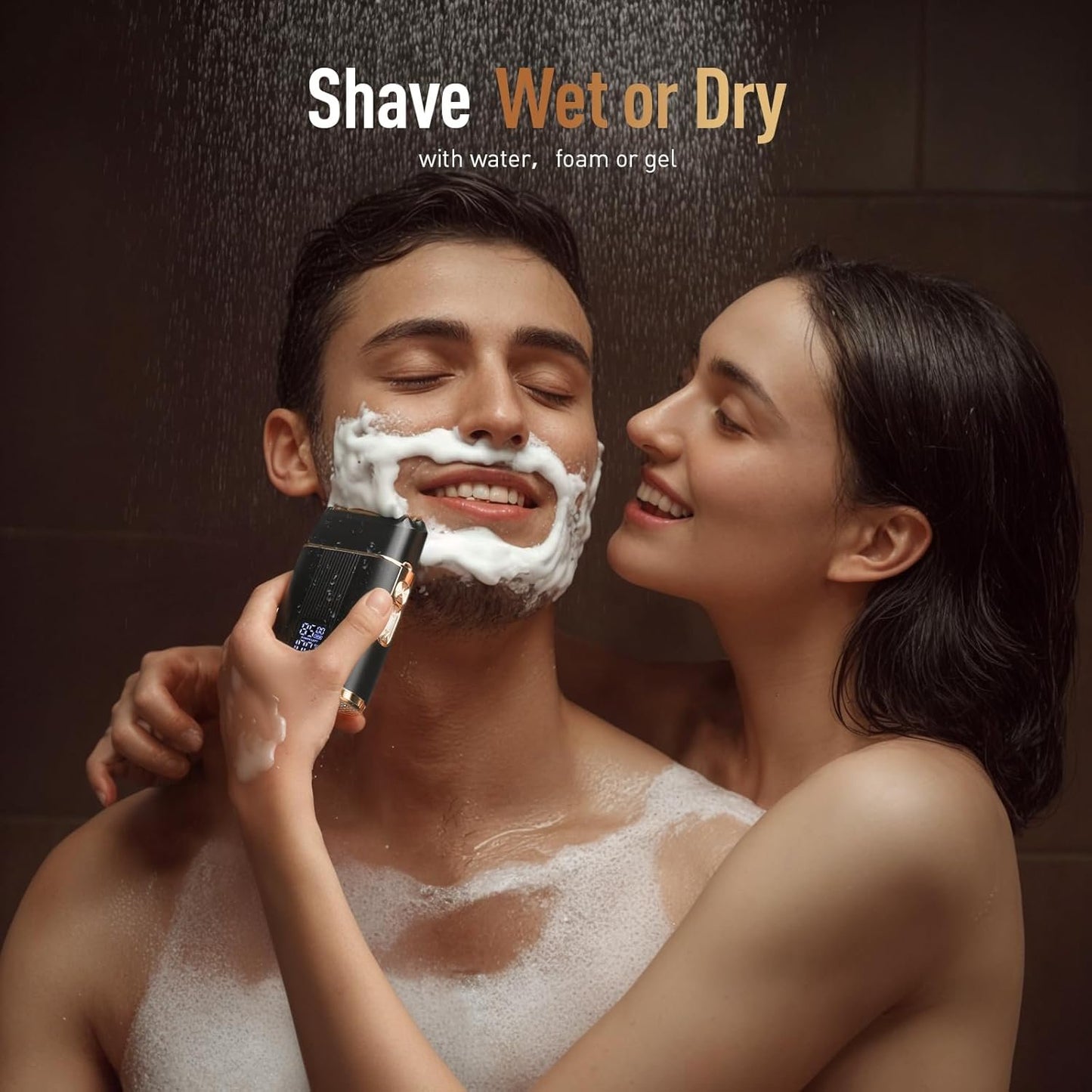Nogroa Electric Shavers for Men, Cordless Electric Foil Razors with 2 Floating Blades LED Display IPX6 Waterproof Portbale Face Shaver, Professional Beard Trimmer for Home Travel