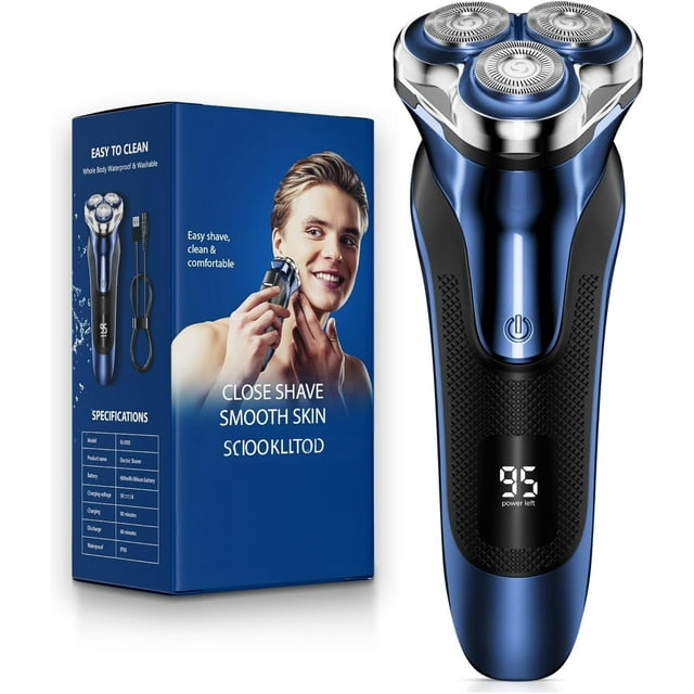 Nogroa Electric Razor for Men, Portable Electric Beard Trimmer with Cleaning Brush