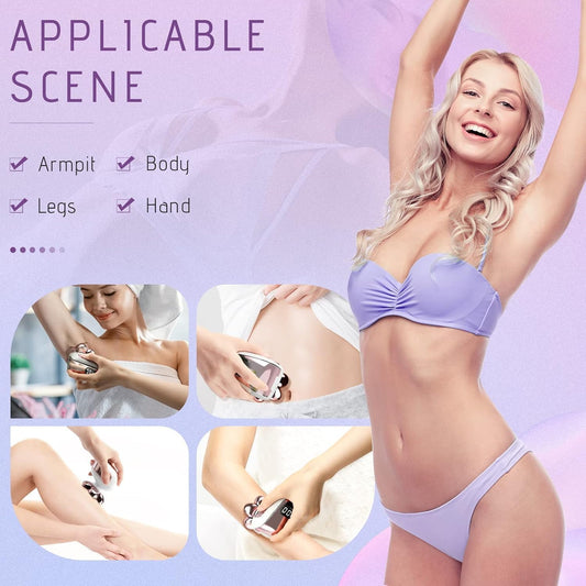 Nogroa Electric Razors for Women, 7D IPX6 Waterproof Cordless Body Electric Head Shaver, 5 in 1 Pink Bikini Trimmer Hair Epilator for Legs Body Face