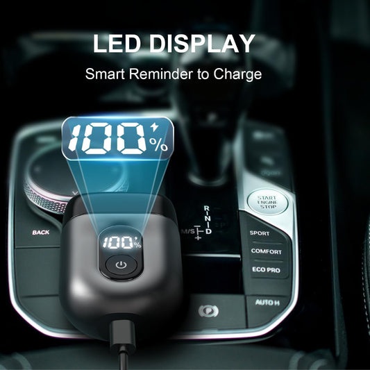 Nogroa Electric Foil Shaver for Men, Cordless Mini Electric Razors with 3 Floating Blades&LED Display, IPX7 Waterproof Wet/Dry Face Shaver, Protable Compact Beard Trimmers for Travel, Type-C Charging