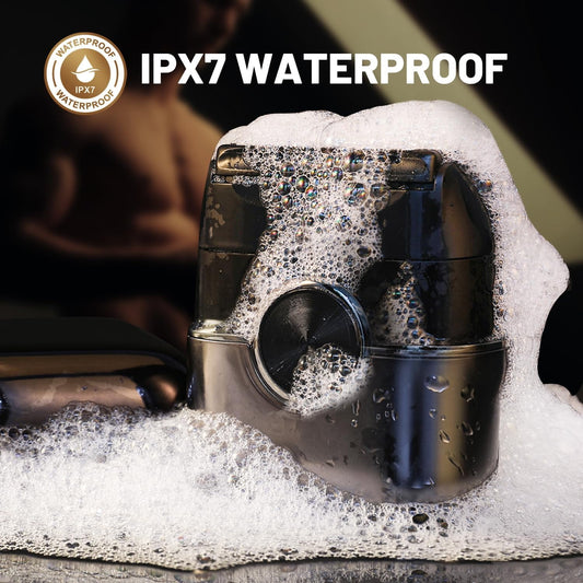 Nogroa Electric Razor for Men, 4 Blades Floating Head Foil Shaver, IPX7 Waterproof Wet/Dry Beard Trimmer, Portable Mini Electric Shaver for Travel with USB Type-C Charging