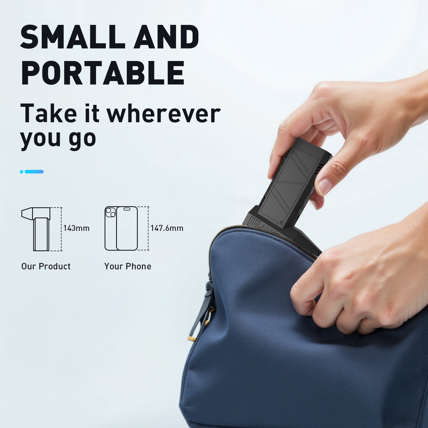 Nogroa Compressed Air Duster, 130000RPM Cordless Electric Air Blower for Computer, 3-Gear Adjustable Power Dust Cleaner, Rechargeable Portable Mini Blower for Electronics, Keyboard&Car