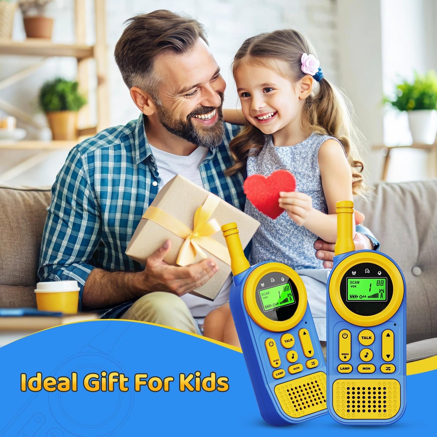 Arenviy 2-Pack Multifunctional Toy Phone for Kids Ages 3–10, Toy Cell Phone with Flashlight & Lanyard, Christmas and Birthday Gifts for Boys & Girls, Blue
