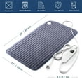 TCVOR Flannel Heating Pad for Deep Heat and Full Body Comfort, King Size 17"x33" Electric Heating Pad with 6 Heat Settings, 6 Timer Auto Shut Off, Machine Washable