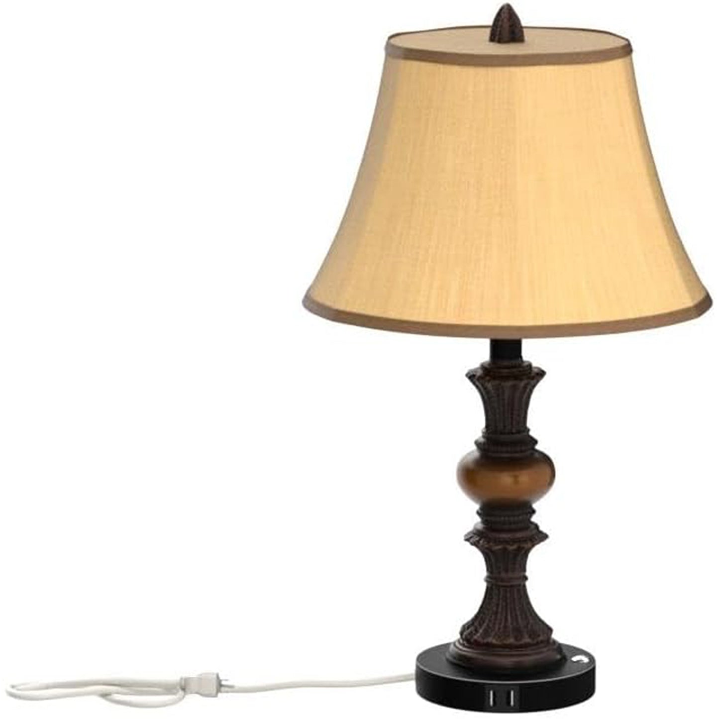 Skdwakiz 22" Table Lamps Set of 2, Lamps for Bedroom with USB Charging Ports, 3 Way Dimmable Touch with Linen Fabric Lampshade, Modern Small Table Lamp for Nightstand, Living Room (Bulbs Include)