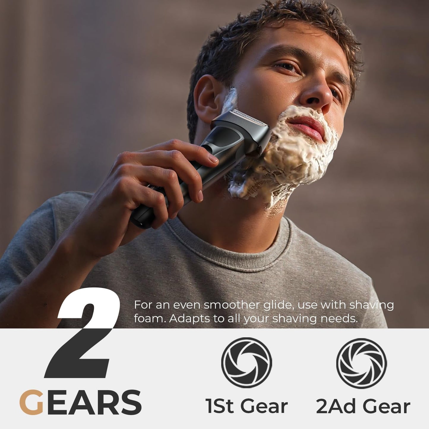 Skdwakiz Electric Razor for Men: Professional Floating Blade Ultra Thin Foil Shaver - Wet/Dry Waterproof Close Shaving - Portable Beard Trimmer with LED Display/Travel Lock/Fast Charge