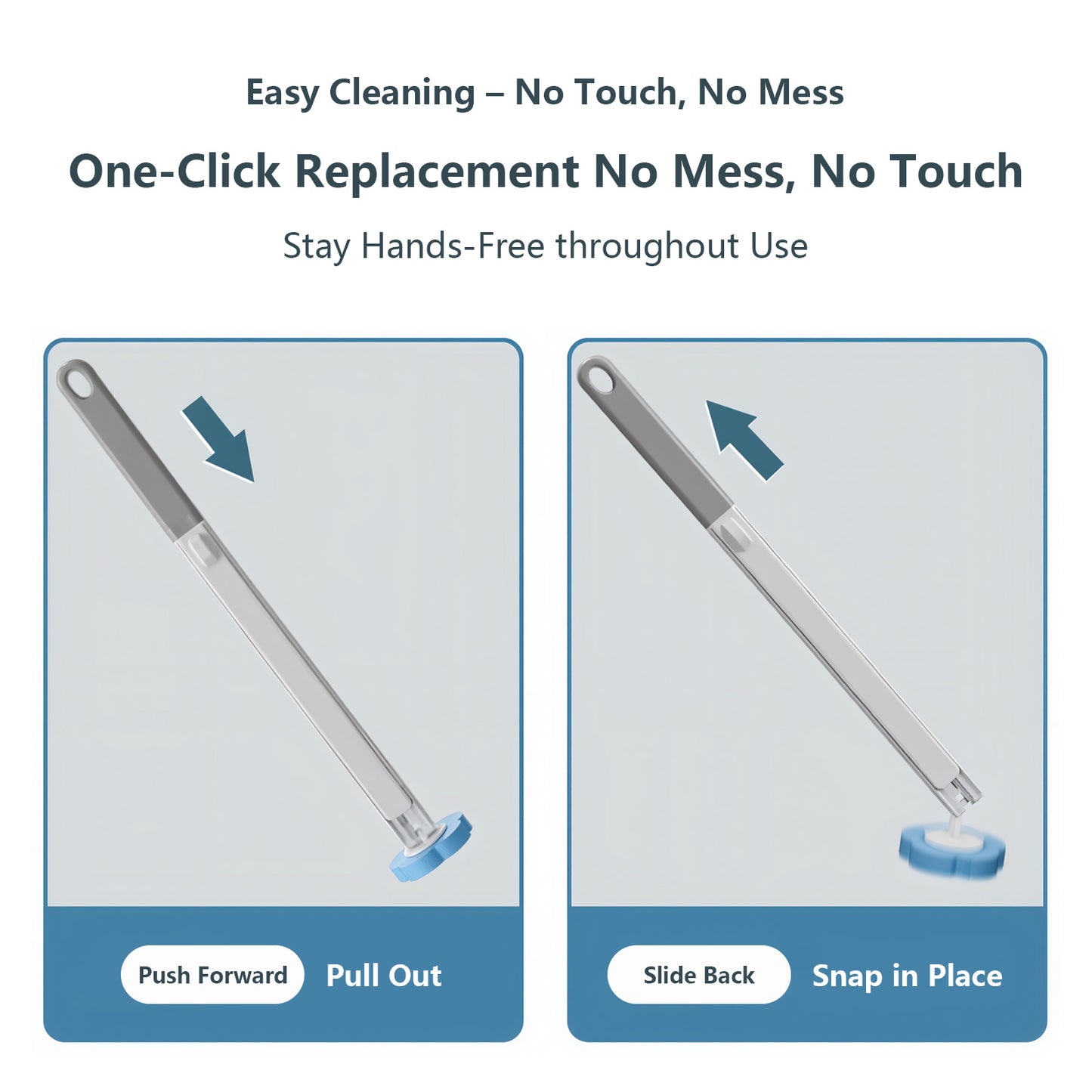 Skdwakiz Disposable Toilet Brush and Holder Set, Toilet Bowl Cleaner Wands with 56 Cleaner Refills, Disposable Cleaning Tools for Toilet, Bathroom Cleaning, Bathtub