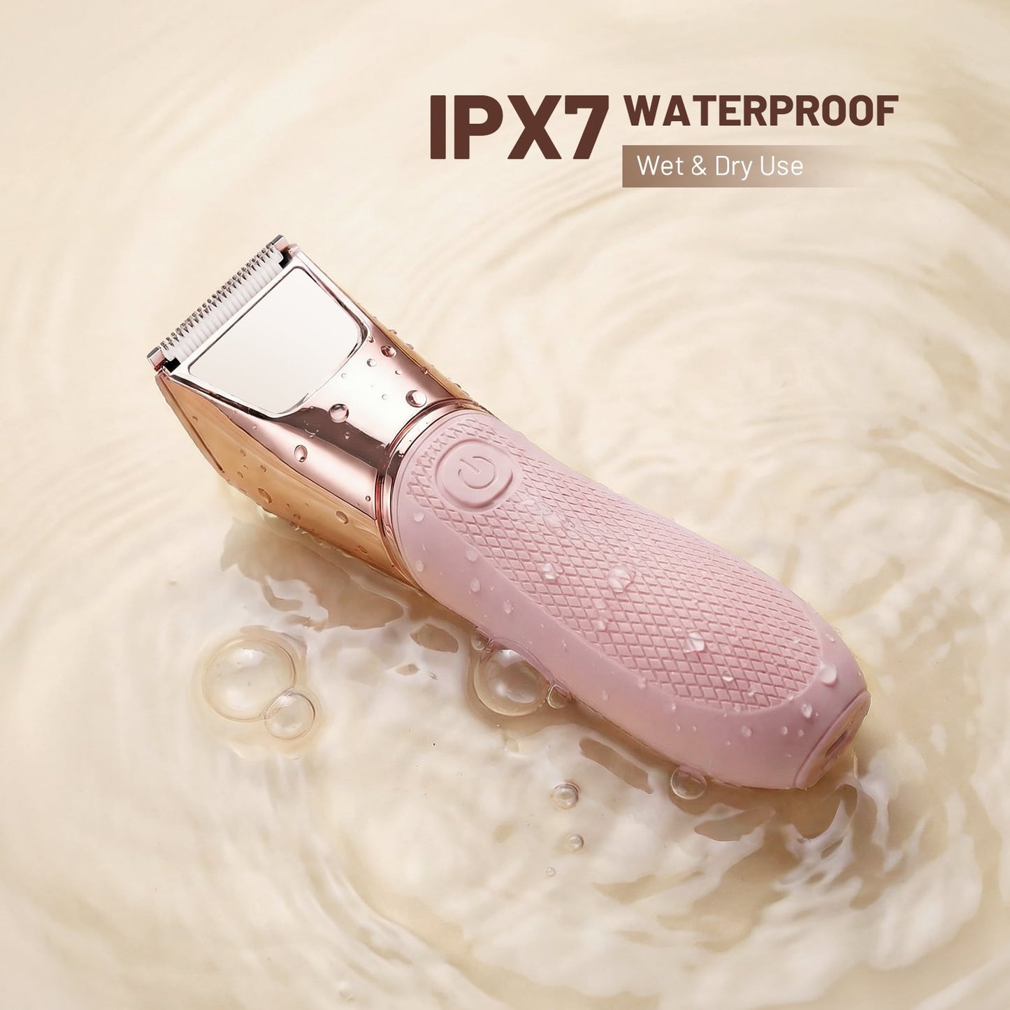 Bikini Trimmer for Women, Electric Razors, Cordless Shaver with Ceramic Blade, IPX7 Waterproof Lady Facial Razor, Portable Rechargeable Body Pubic Hair Trimmer, Idea for Face, Underarm & Legs