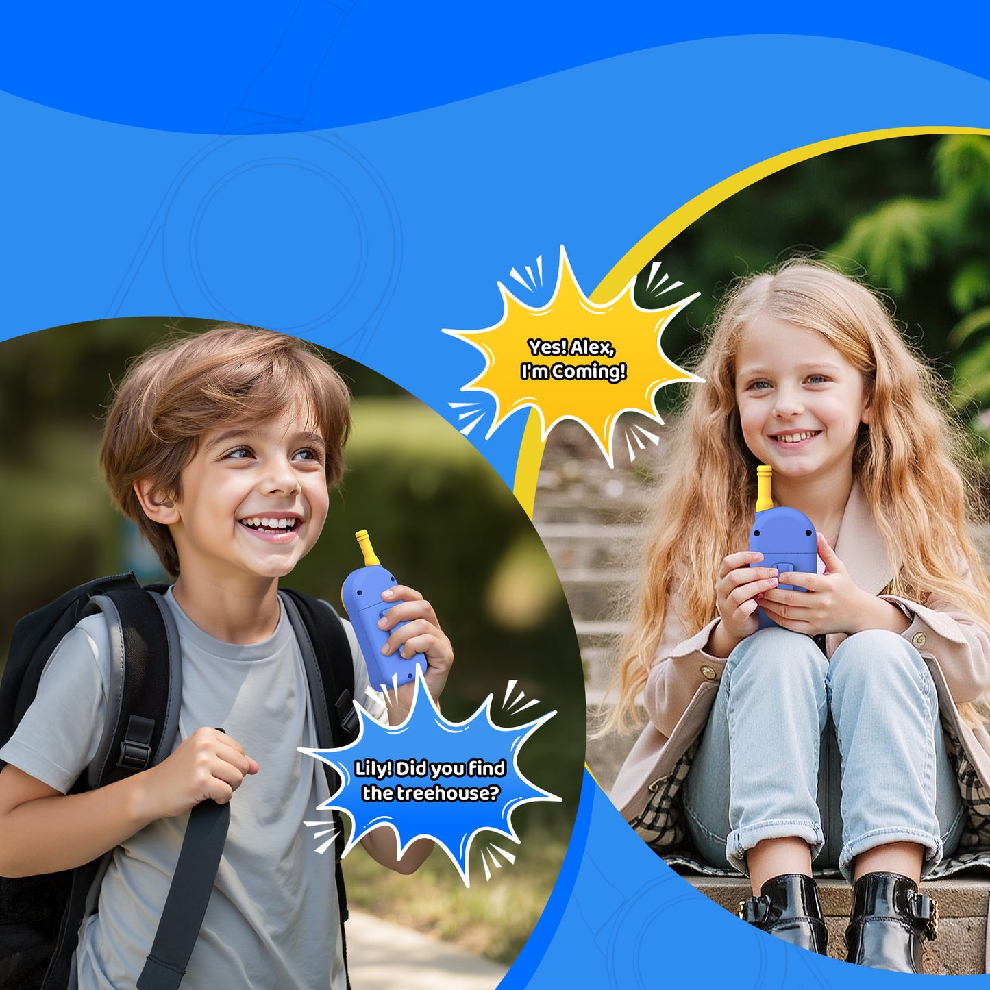 Arenviy 2-Pack Multifunctional Toy Phone for Kids Ages 3–10, Toy Cell Phone with Flashlight & Lanyard, Christmas and Birthday Gifts for Boys & Girls, Blue