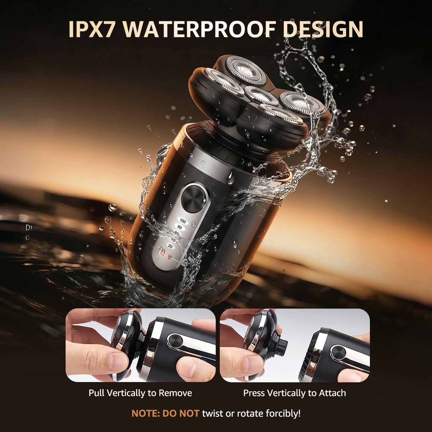 Arenviy Head Shavers for Bald Men, 5D Bald Head Shavers for Men Electric Razor, IPX7 Waterproof Wet/Dry Shaver with LED Display, Gifts for Men