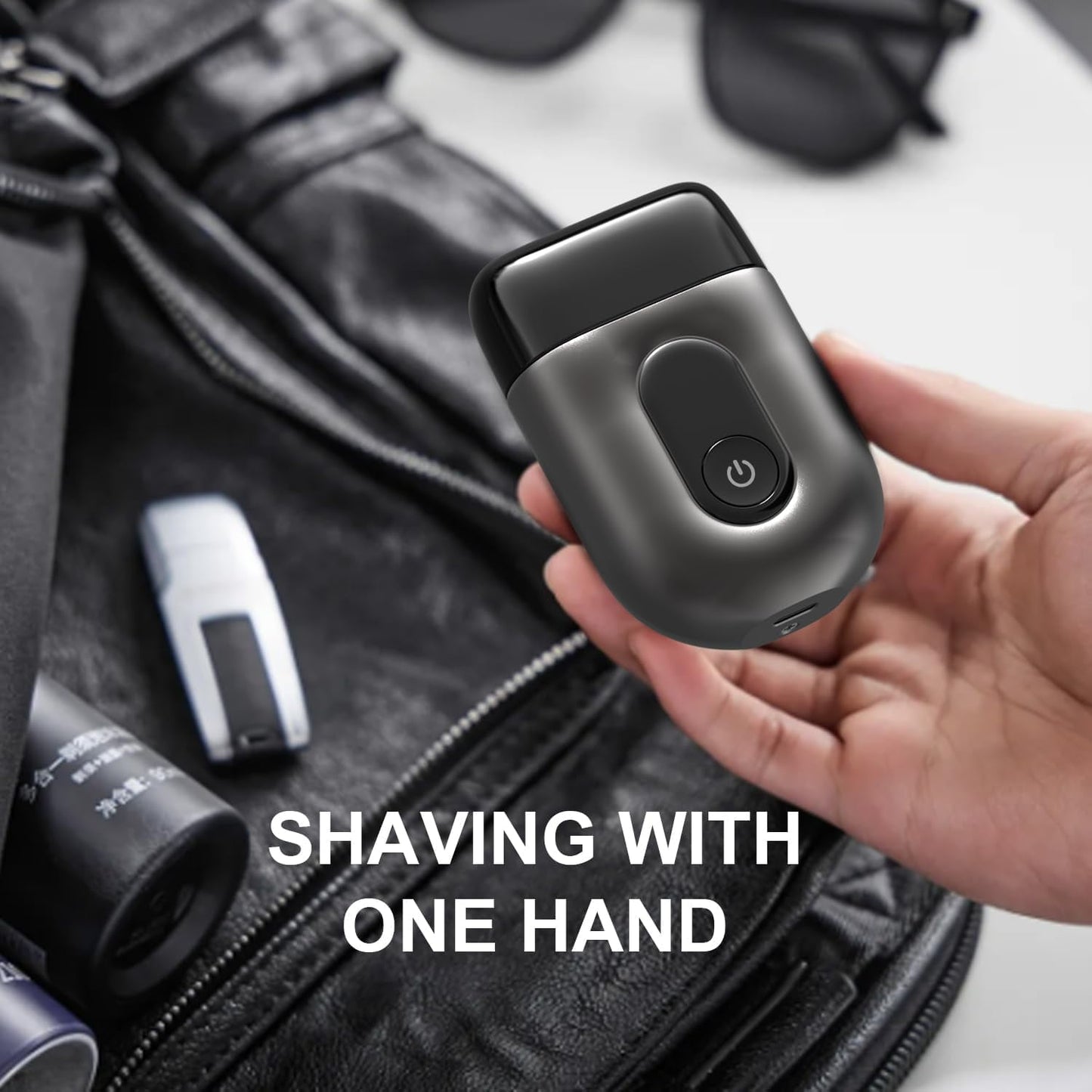 Nogroa Electric Foil Shaver for Men, Cordless Mini Electric Razors with 3 Floating Blades&LED Display, IPX7 Waterproof Wet/Dry Face Shaver, Protable Compact Beard Trimmers for Travel, Type-C Charging