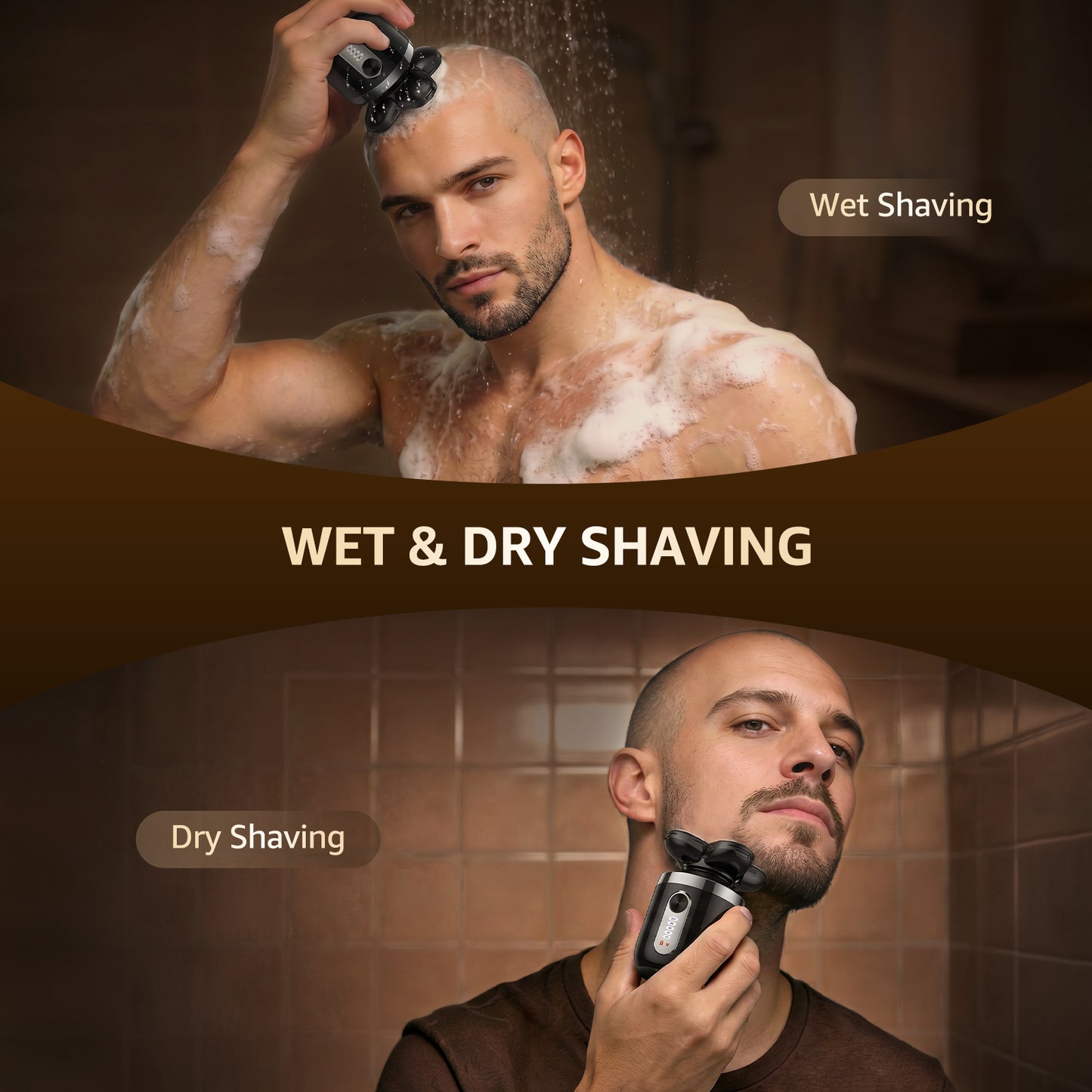 Arenviy Head Shavers for Bald Men, 5D Bald Head Shavers for Men Electric Razor, IPX7 Waterproof Wet/Dry Shaver with LED Display, Gifts for Men