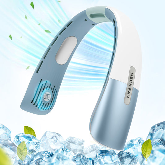 Portable Neck Fan, Personal Fan with Necksupport 5000mAh Battery - Rechargeable Fan Wearable Bladeless - 5 Speeds Cooling Hands-Free Fan for Indoor Outdoor Sports