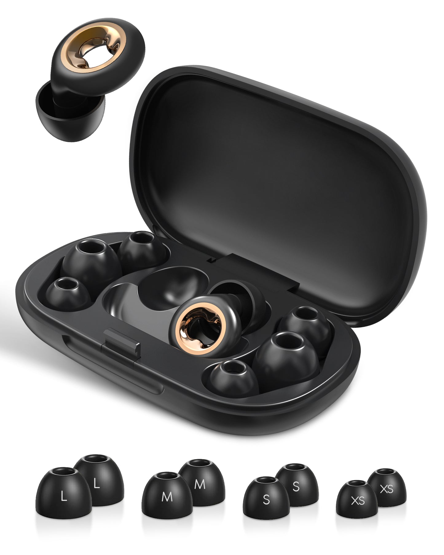 KOPEXY Ear Plugs for Sleeping Noise Cancelling, 45dB Quiet Earbud with 8 Eartips, Soft Reusable Noise-Reducing Earplugs, Silicone Hearing Protection Earplugs for Sleep, Deep Focus, Concert & Travel