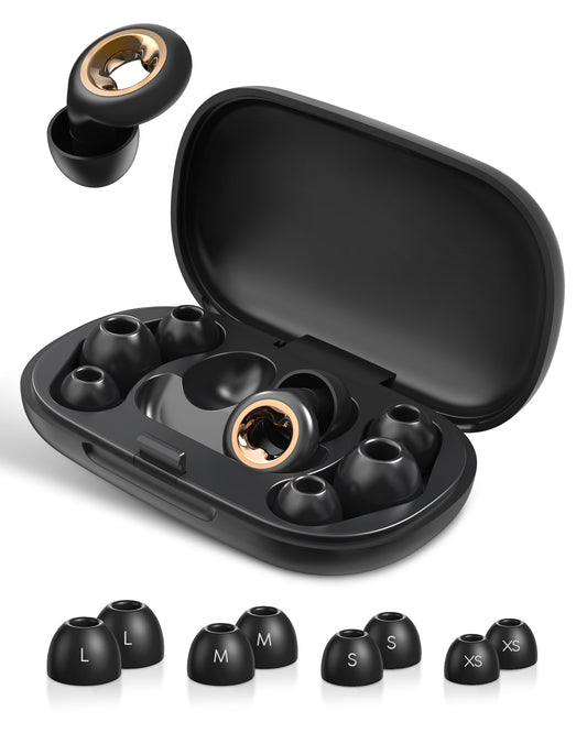 KOPEXY Ear Plugs for Sleeping Noise Cancelling, 45dB Quiet Earbud with 8 Eartips, Soft Reusable Noise-Reducing Earplugs, Silicone Hearing Protection Earplugs for Sleep, Deep Focus, Concert & Travel