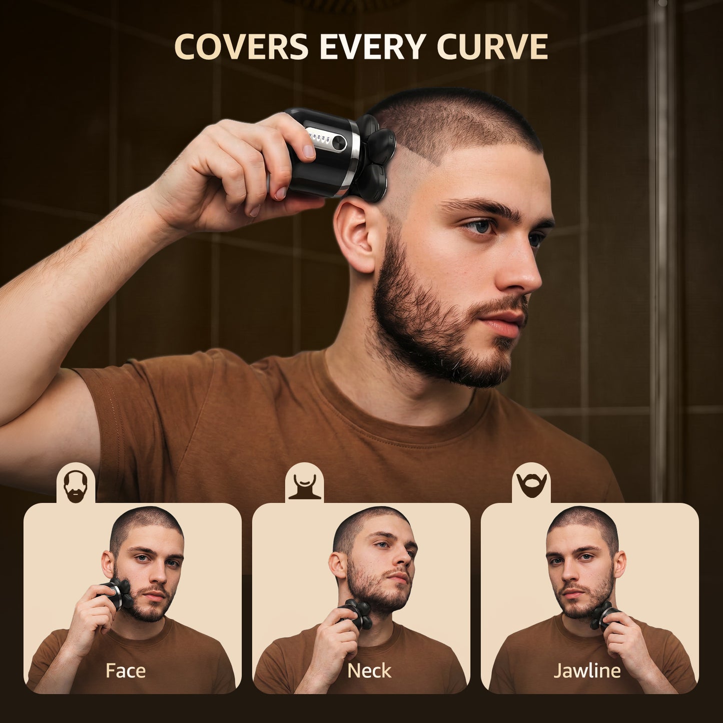 Arenviy Head Shavers for Bald Men, 5D Bald Head Shavers for Men Electric Razor, IPX7 Waterproof Wet/Dry Shaver with LED Display, Gifts for Men