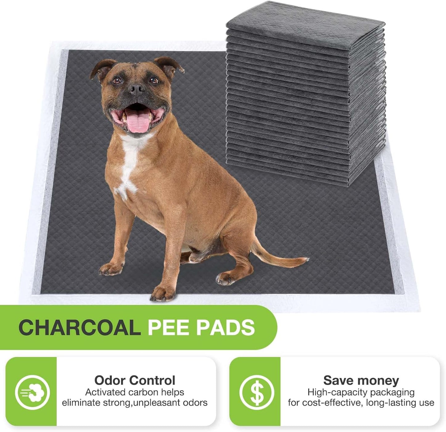 Skdwakiz Dog Pee Pads Extra Large 24" x 35", 20 Count Super Absorbent Charcoal Pee Pads for Dogs, Thicken Disposable Training Bed Pads for Pets, Doggies, Cats, Leak-Proof | Quick-Dry
