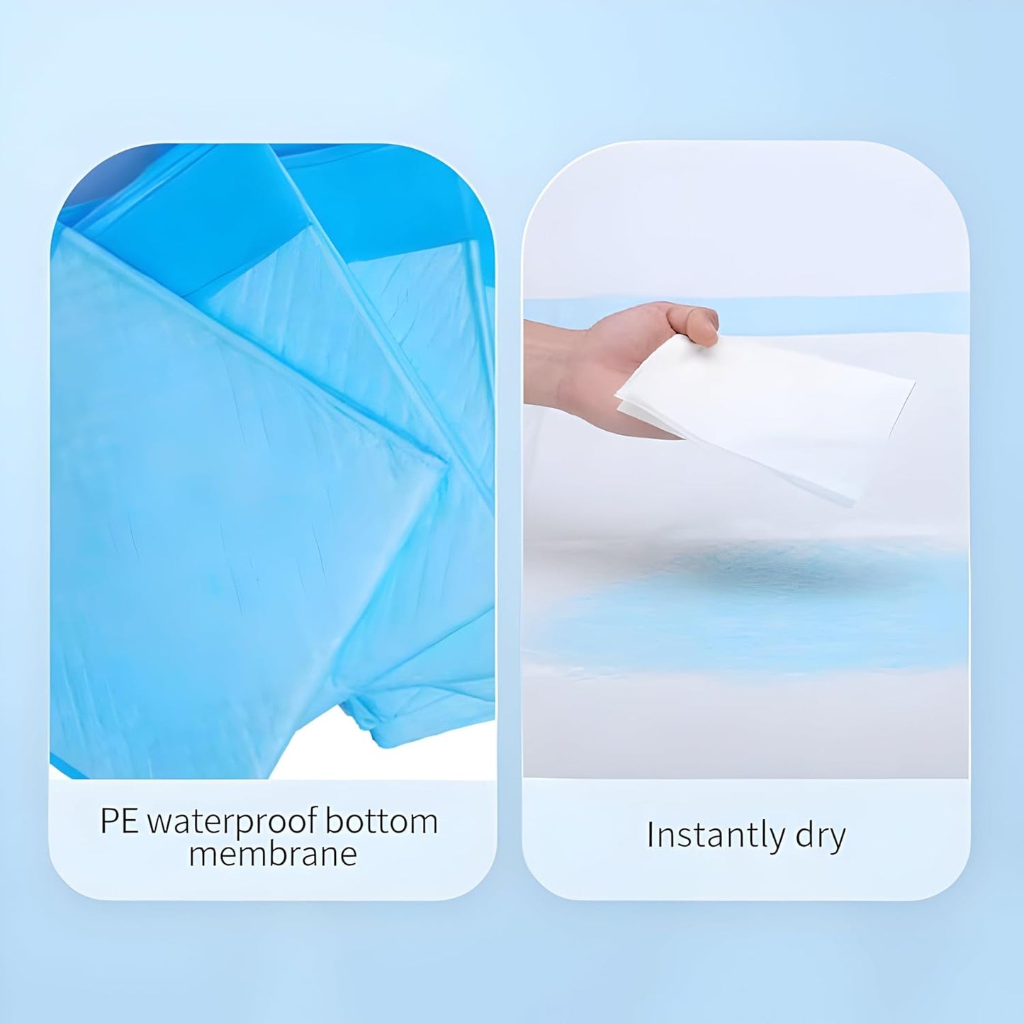 Skdwakiz Puppy Pee Pads, 40 Count 23x23 in Disposable Dog Training Pads, Super Absorbent Pet Piddle & Leak-Proof Potty Incontinence Mats for Puppies Dogs Doggie Cats Rabbits, Quick Drying