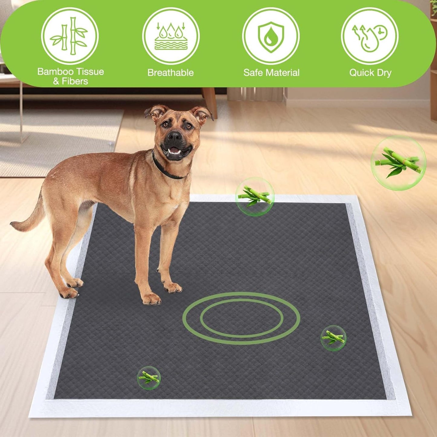 Skdwakiz Dog Pee Pads Extra Large 24" x 35", 20 Count Super Absorbent Charcoal Pee Pads for Dogs, Thicken Disposable Training Bed Pads for Pets, Doggies, Cats, Leak-Proof | Quick-Dry