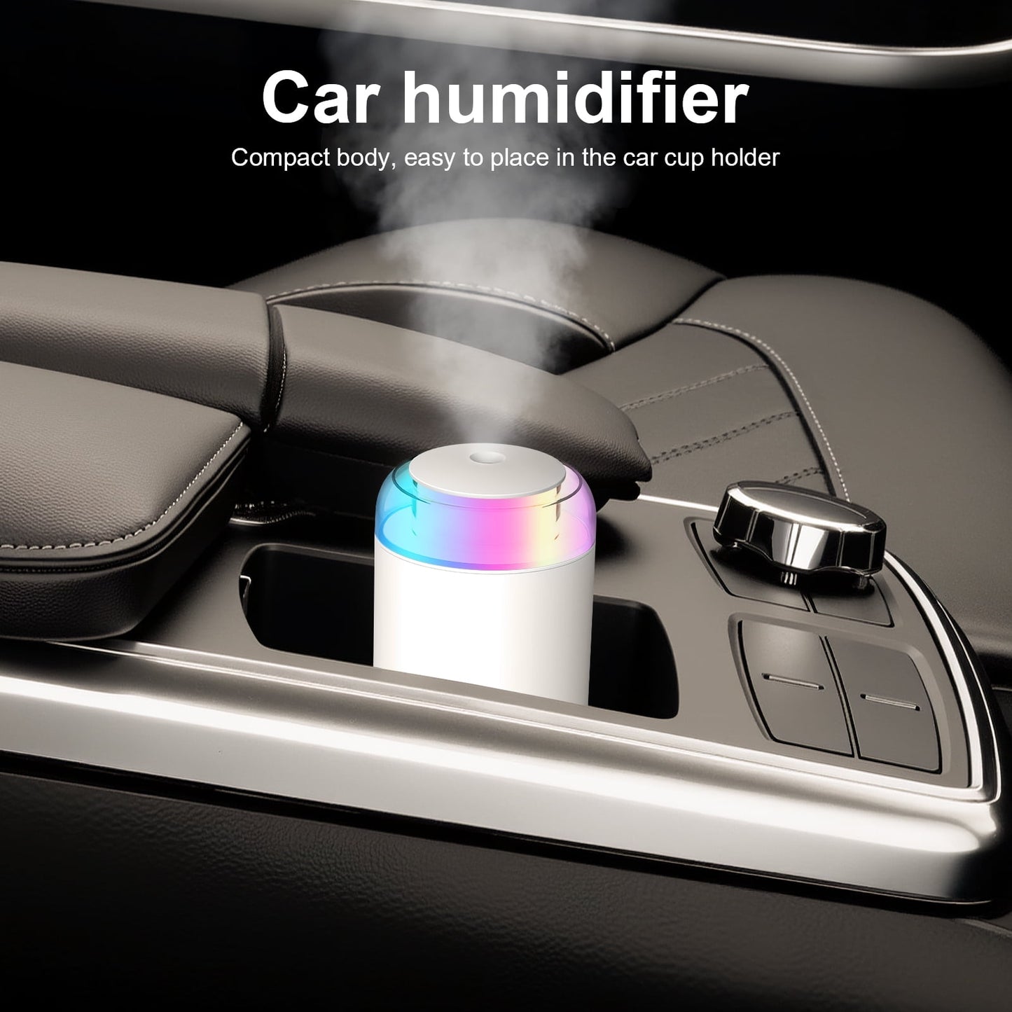 Skdwakiz 1.2L Humidifier for Room, Small Cool Mist Humidifiers with 2 Mist Modes & Colorful Light, Portable Ultrasonic Air Humidifier for Homes, Bedroom