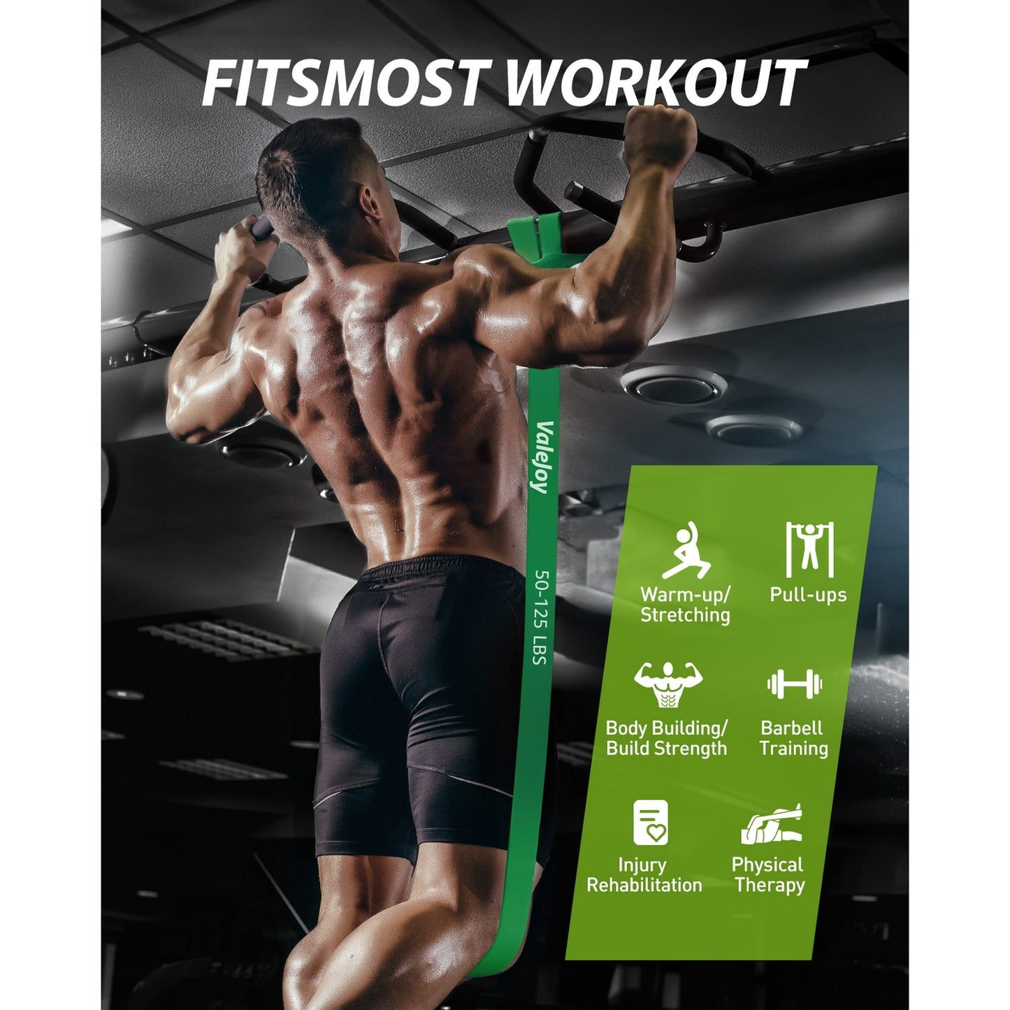 TCVOR Resistance Bands Set (5pcs), Exercise Bands with 5 Resistance Levels-up to 330 lbs, Include Cushioned Handles, Ankle Strap & Carry Bag, Exercise Workout Bands for Training Home Workouts