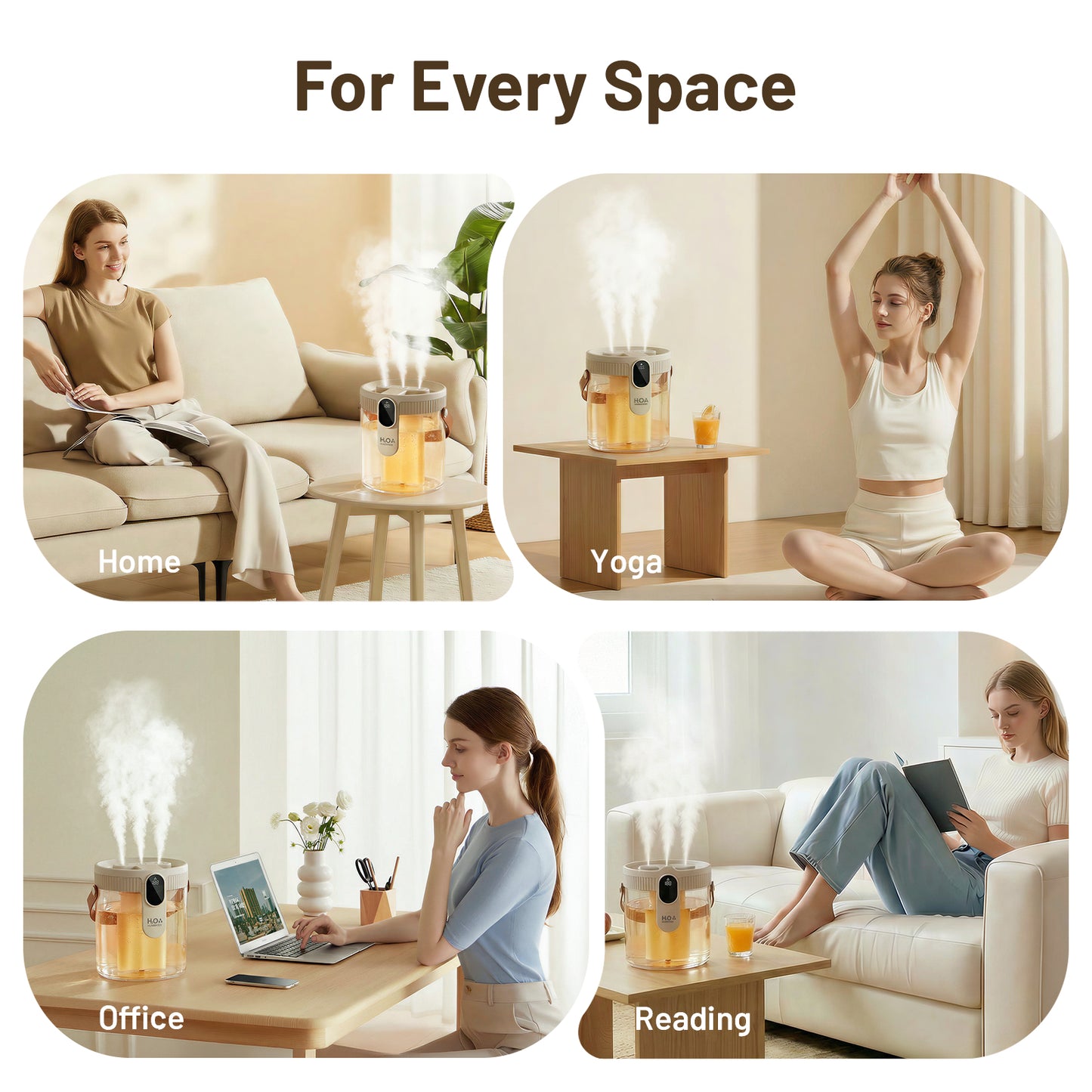 Humidifier for Room, 1.5L Cool Mist Top Fill Air Humidifier with 3 Mist Modes & Night Light, 25dB Quiet Portable Ultrasonic Humidifiers for Home, Bedroom