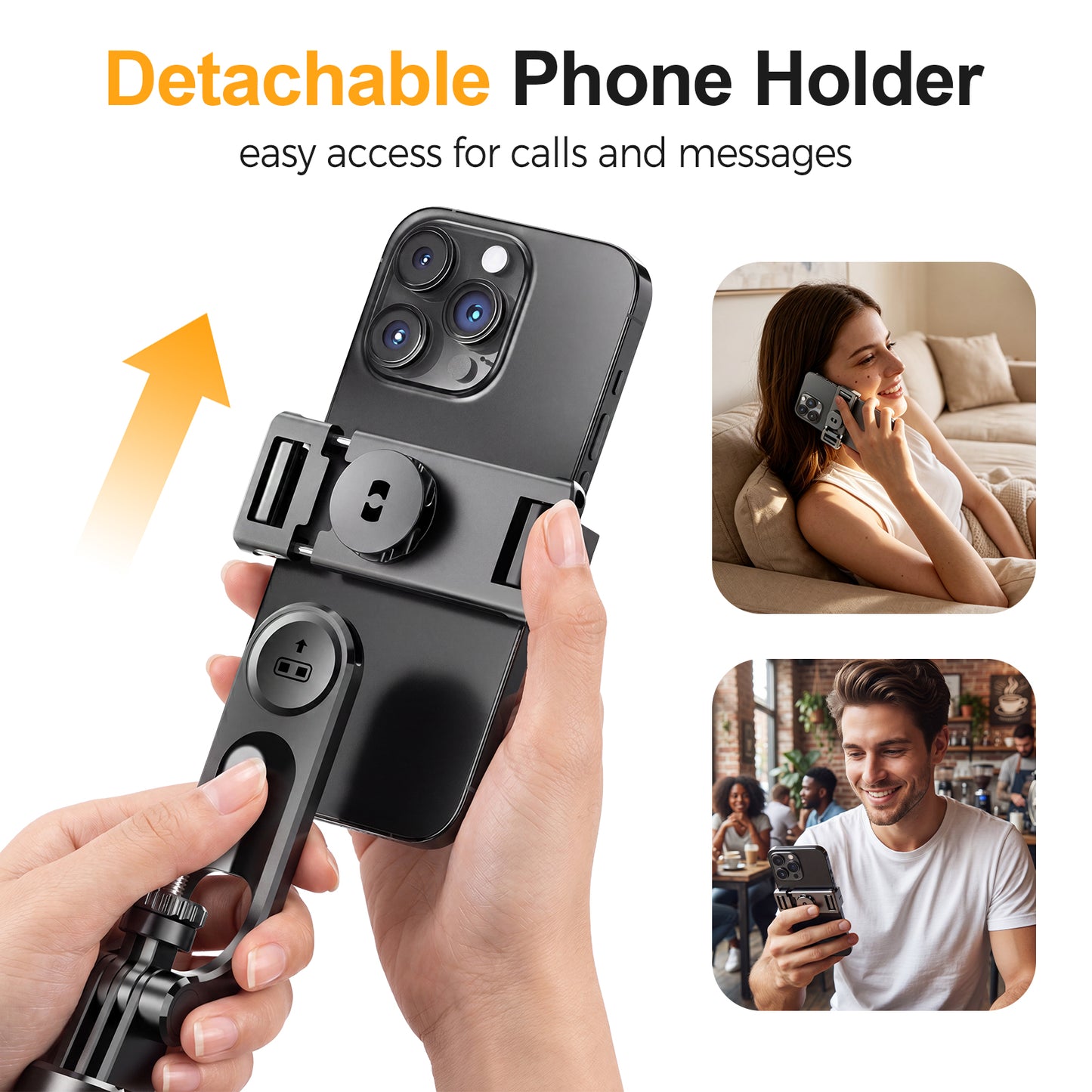 Arenviy Phone Selfie Stick - 67'' Extendable Selfie Stick Tripod with Bluetooth Remote & 2 Fill Light - 360°Rotation Portable Phone Tripod for Android, iOS