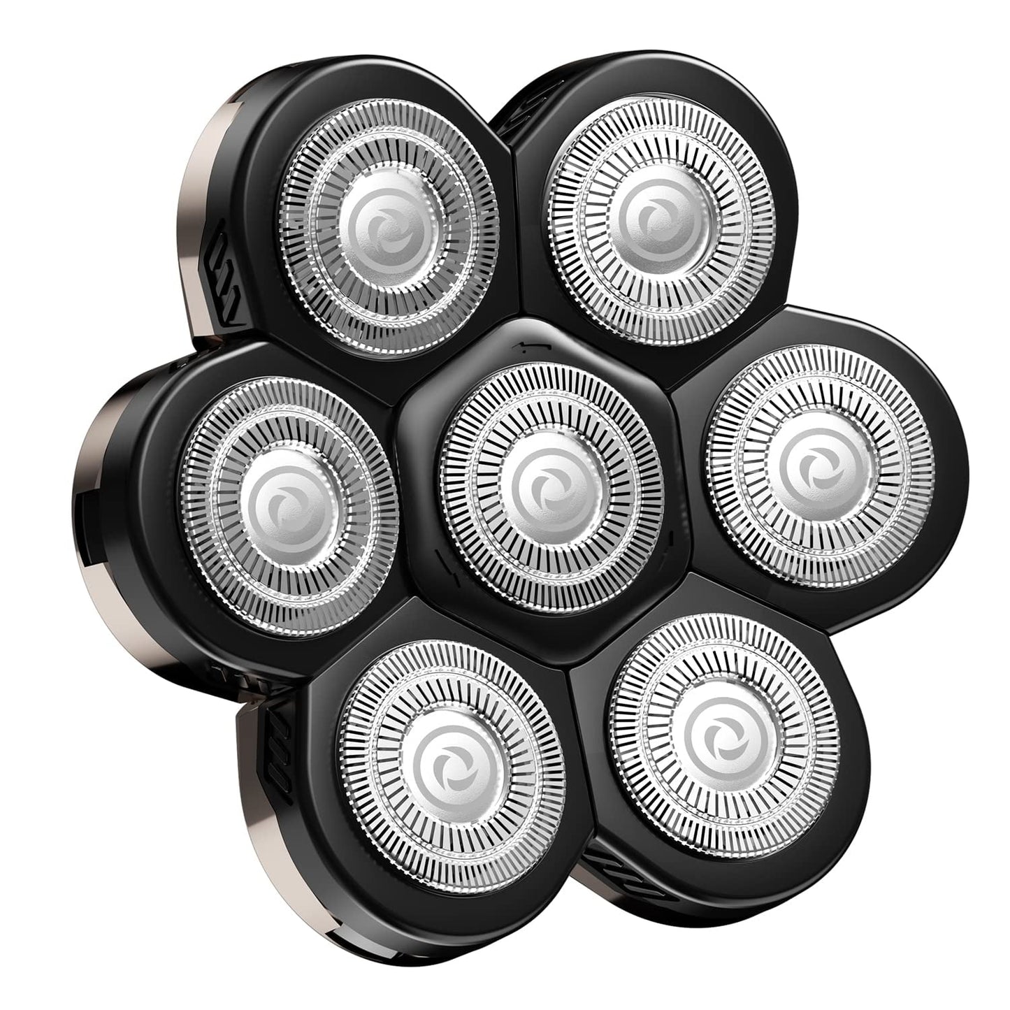 Nogroa Replacement Blades for Head Shaver, 7 Blades Shaver Replacement Heads for Bald Men & 7D Womens Electric Razor