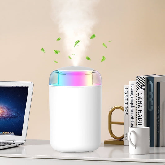 Skdwakiz 1.2L Humidifier for Room, Small Cool Mist Humidifiers with 2 Mist Modes & Colorful Light, Portable Ultrasonic Air Humidifier for Homes, Bedroom