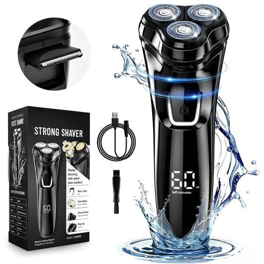 Nogroa Electric Razor for Men, Waterproof Cordless Electric Shaver with Pop-up Beard Trimmer, Ideal Gift for Him Husband Dad