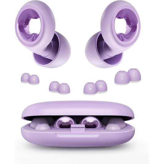 Skdwakiz Ear Plugs for Sleeping Noise Cancelling, 45dB Noise Reduction Earplugs with 8 Eartips, Soft Reusable Earbuds, Silicone Hearing Protection Earplugs for Sleep, Deep Focus, Travel & Swimming