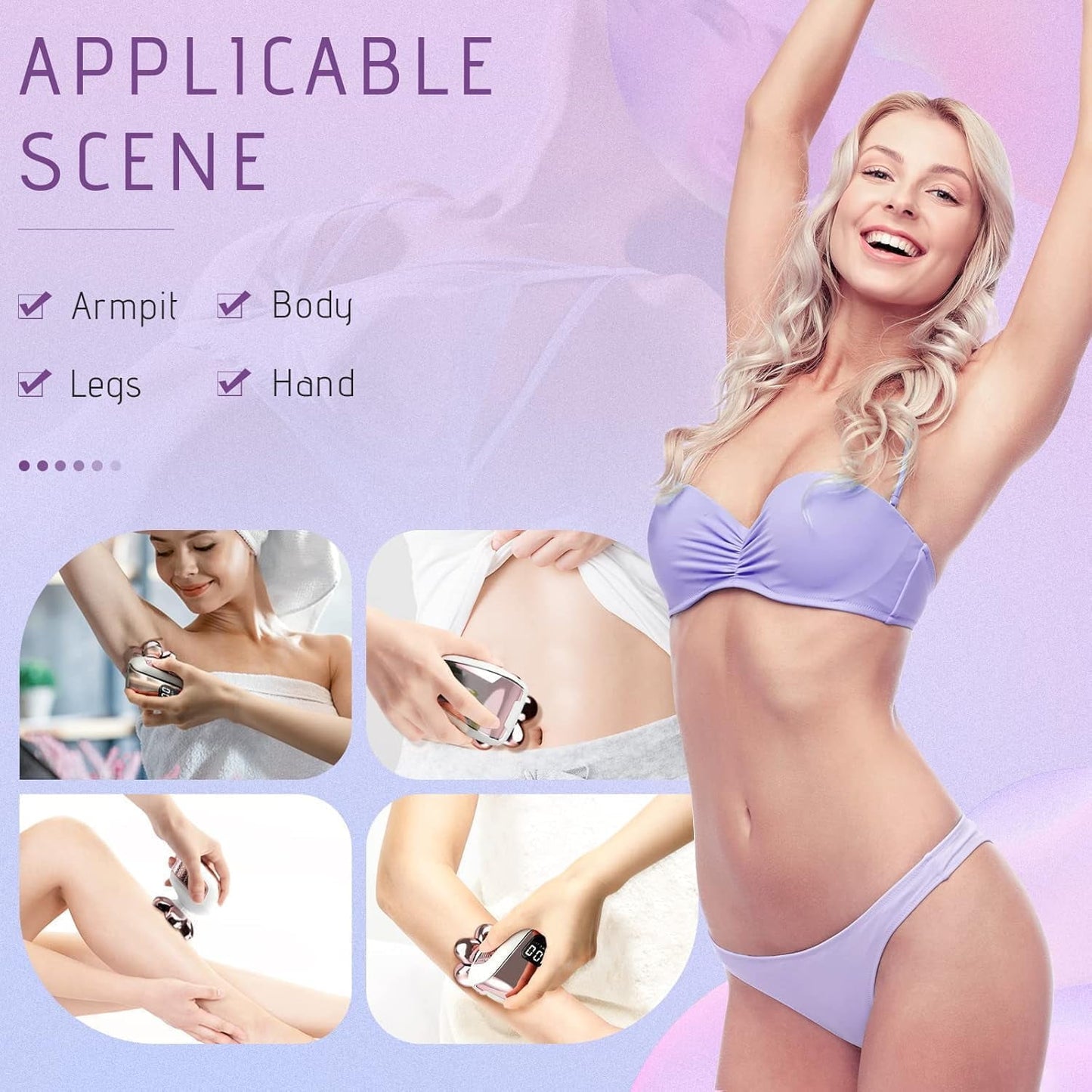 Nogroa Electric Razors for Women, 7D IPX6 Waterproof Cordless Body Electric Head Shaver, 5 in 1 Pink Bikini Trimmer Hair Epilator for Legs Body Face